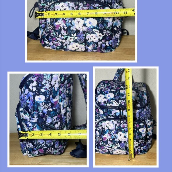 Vera Bradley Featherweight Backpack Artist\'s Garden Purple NWT main image 10